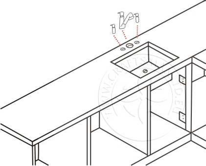 Holes and cutouts for tabs and pipe